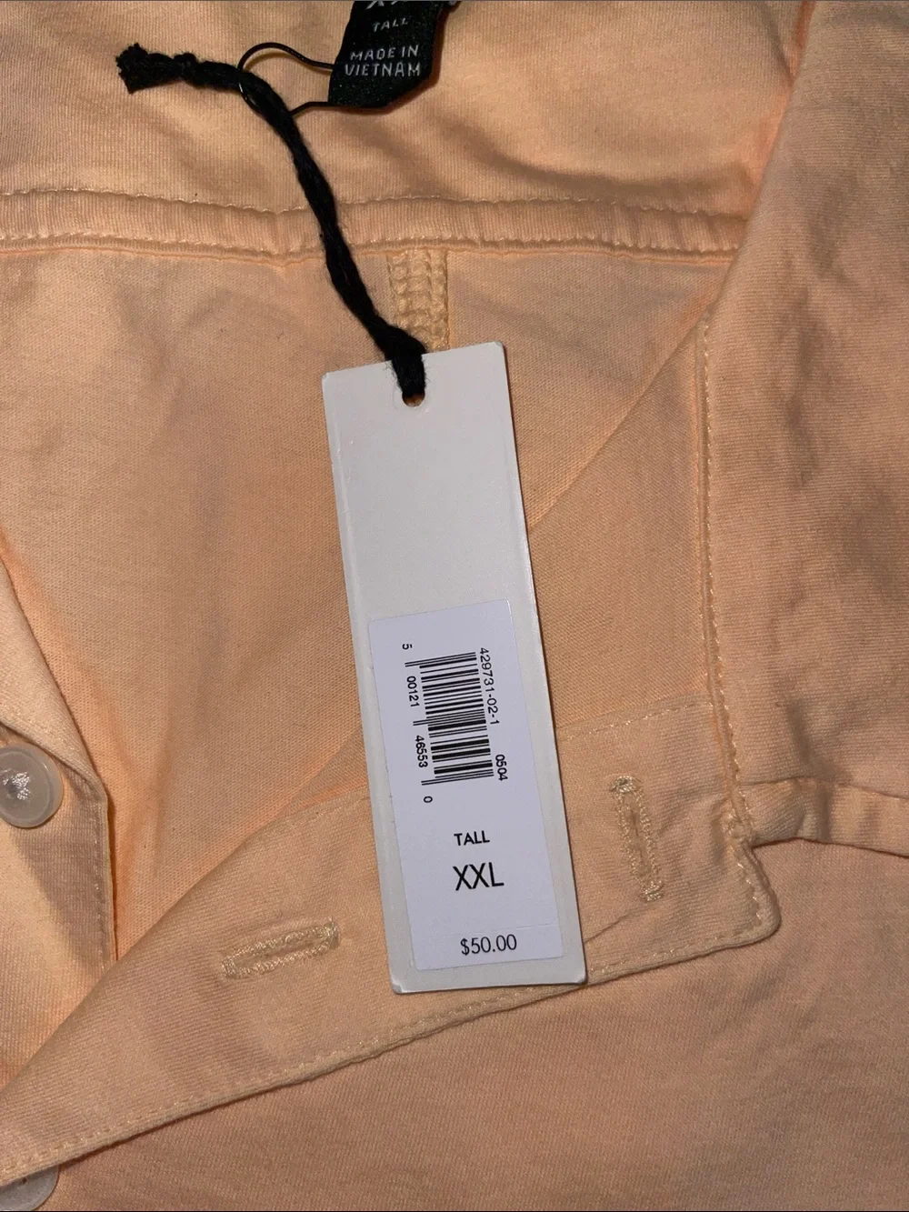 Banana Republic Peach Short Sleeve Polo with Chest Pocket